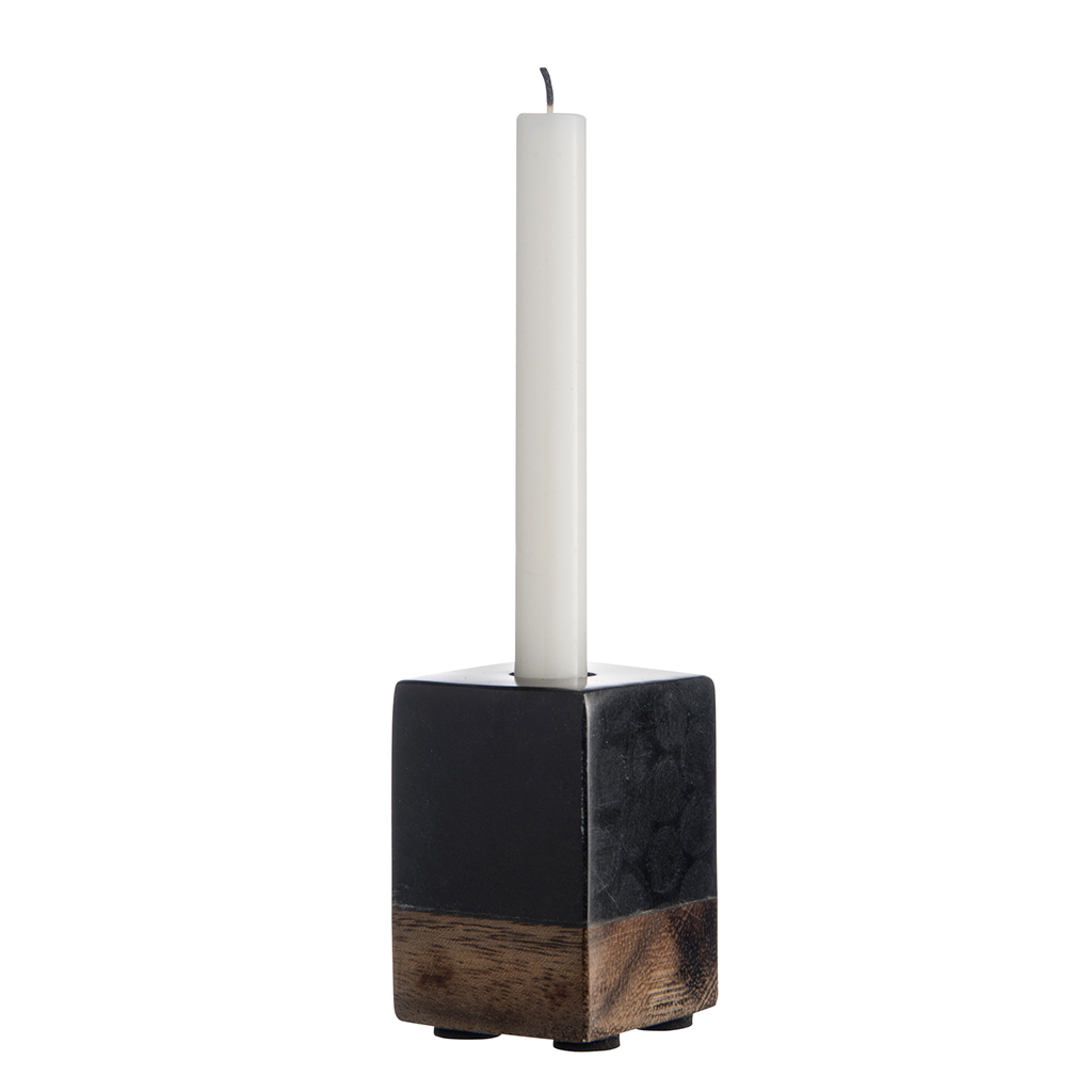 nz tumblers Home candle stone  Black HomeQwerky wood  / holder Qwerky